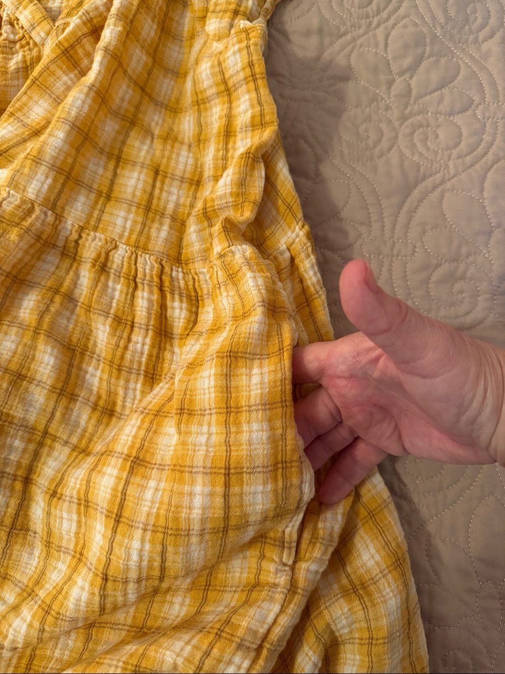 Old Navy Yellow Plaid Sundress All Cotton! (XXL) - Picture 7 of 9